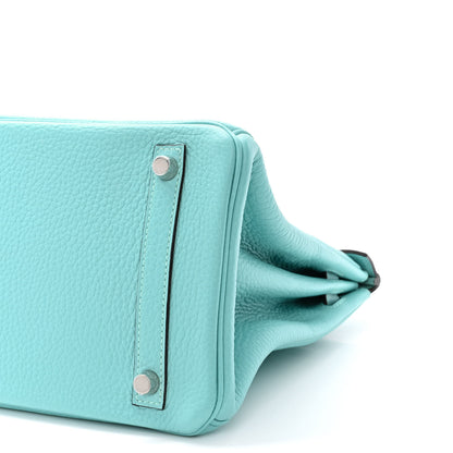 Hermes Taurillon Clemence Birkin 30 Bleu Atoll 9 of 9
