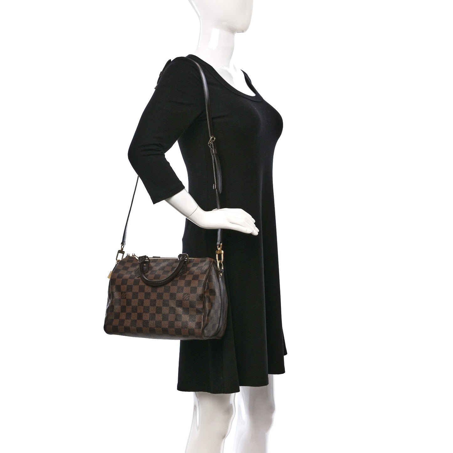 Damier Ebene Speedy Bandouliere 25