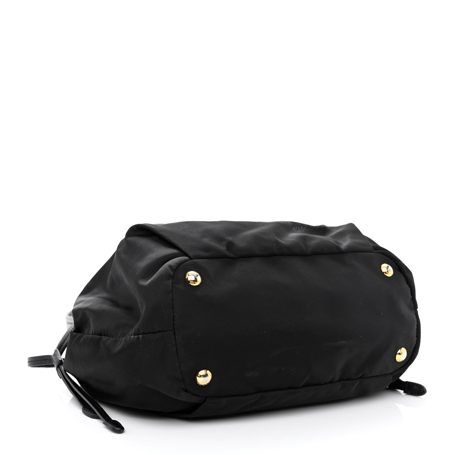 Prada Tessuto Nylon Jacquard Logo Drawstring Tote Black 4 of 10