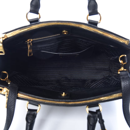 Prada Vitello Daino Large Double Zip Tote Nero Black 6 of 24
