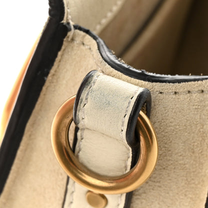 Chloe Calfskin Suede Small Nile Bracelet Bag Off White 12 of 15
