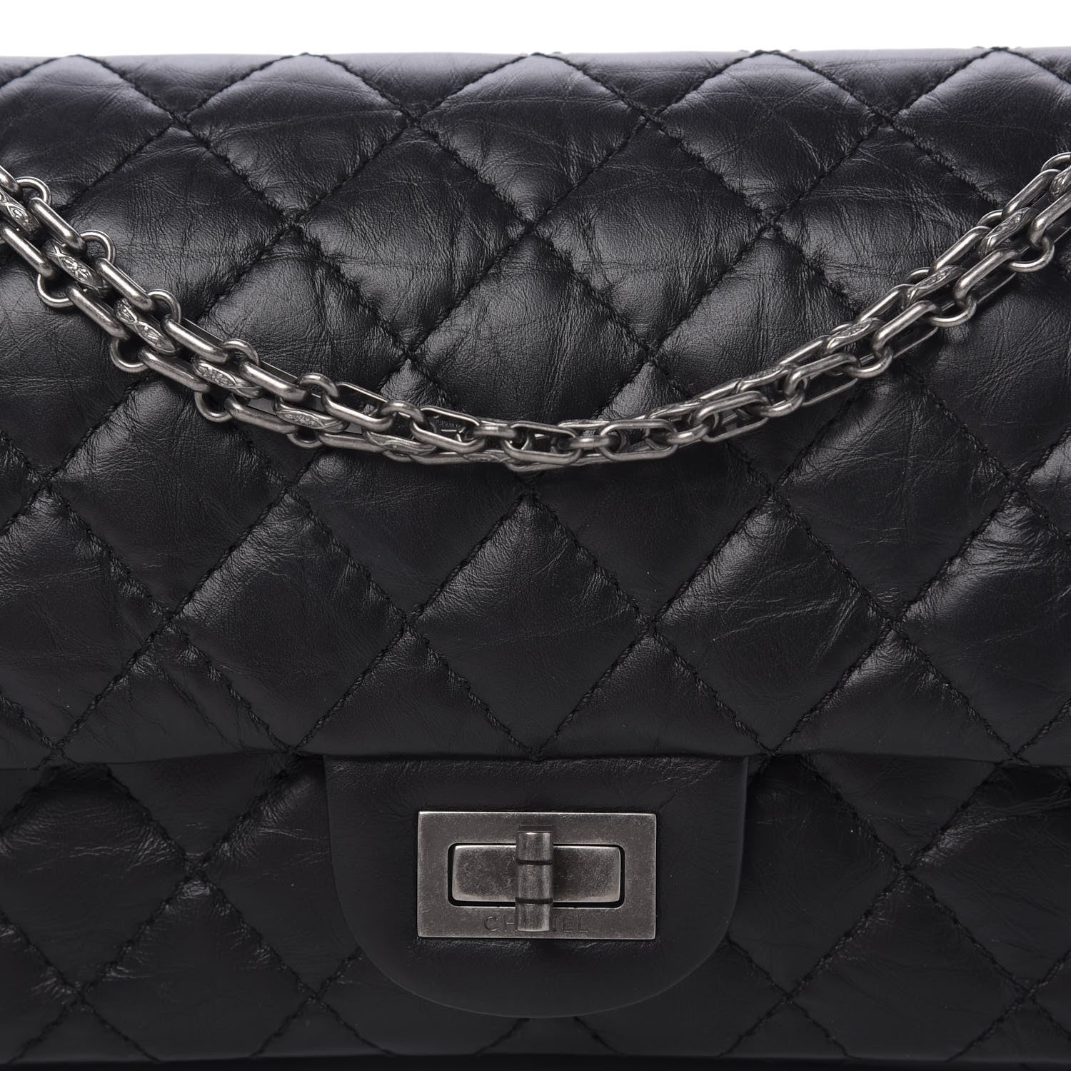Chanel Aged Calfskin Quilted 2.55 Reissue 225 Flap Black 11 of 11