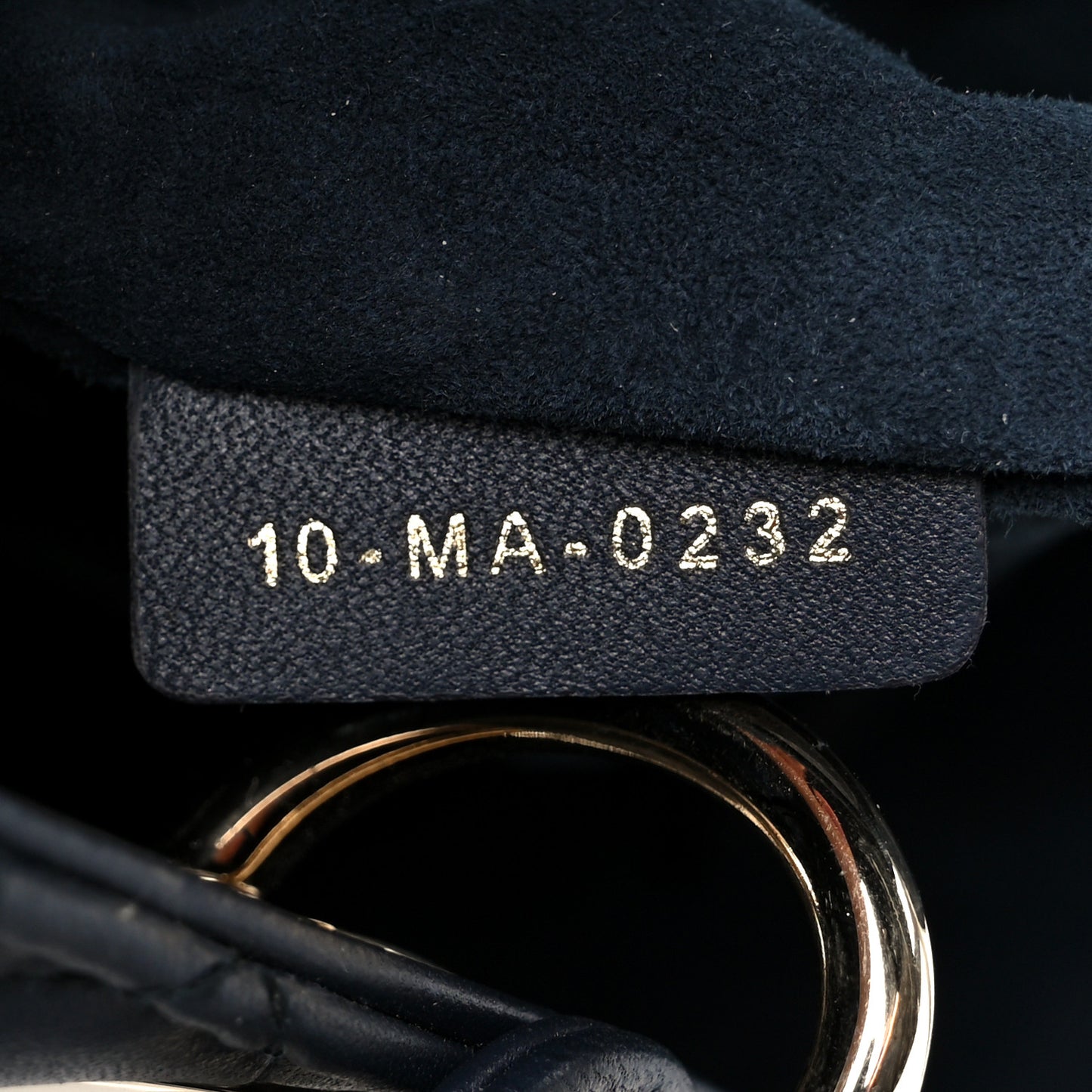 Lambskin Cannage Medium Lady Dior Navy Blue