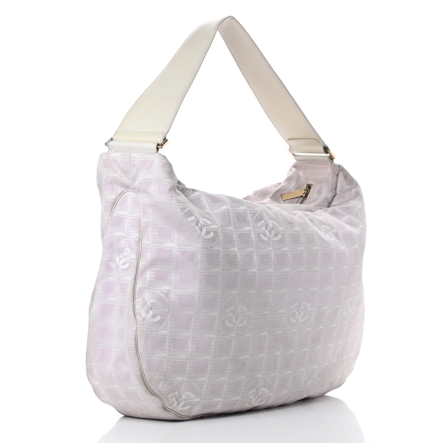 Chanel Nylon Large Travel Hobo Light Pink 3 of 16