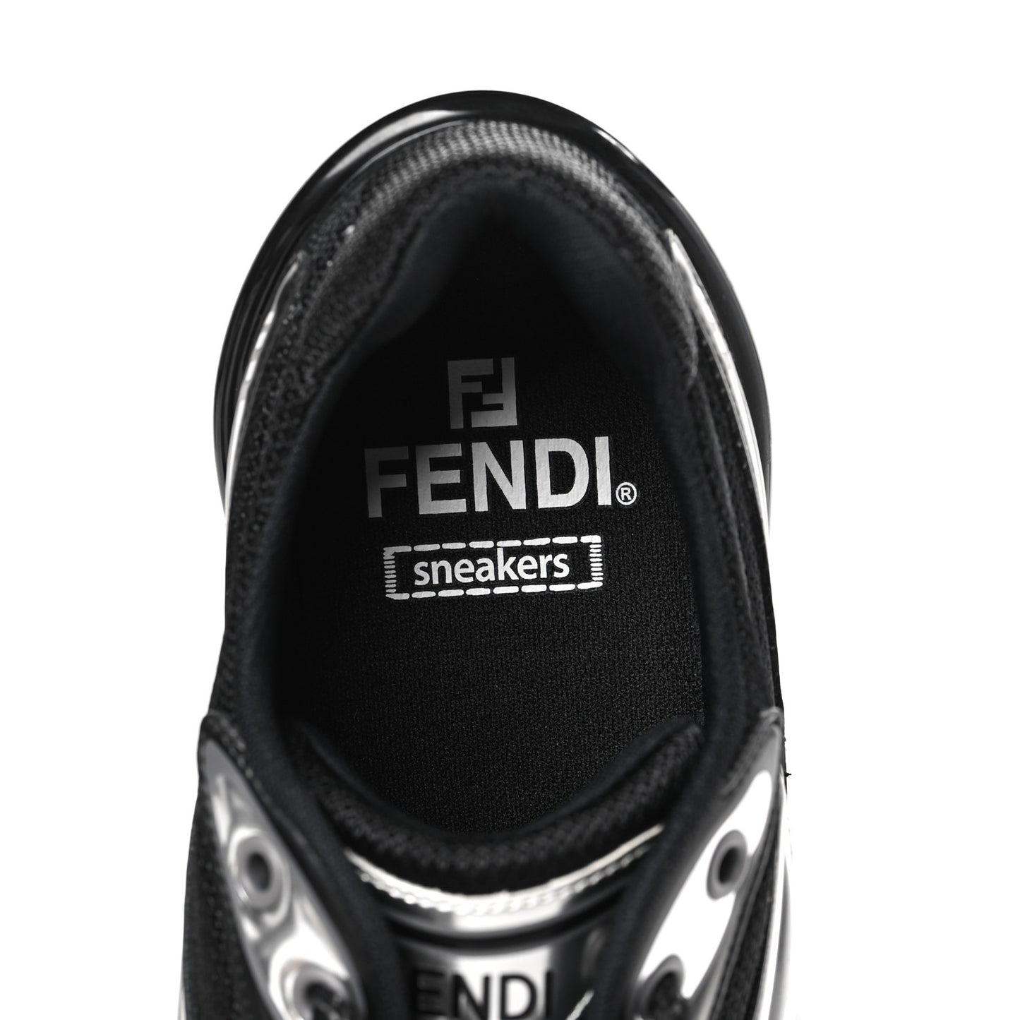 Tech Fabric Calfskin Womens First 1 Sneakers 36 Black