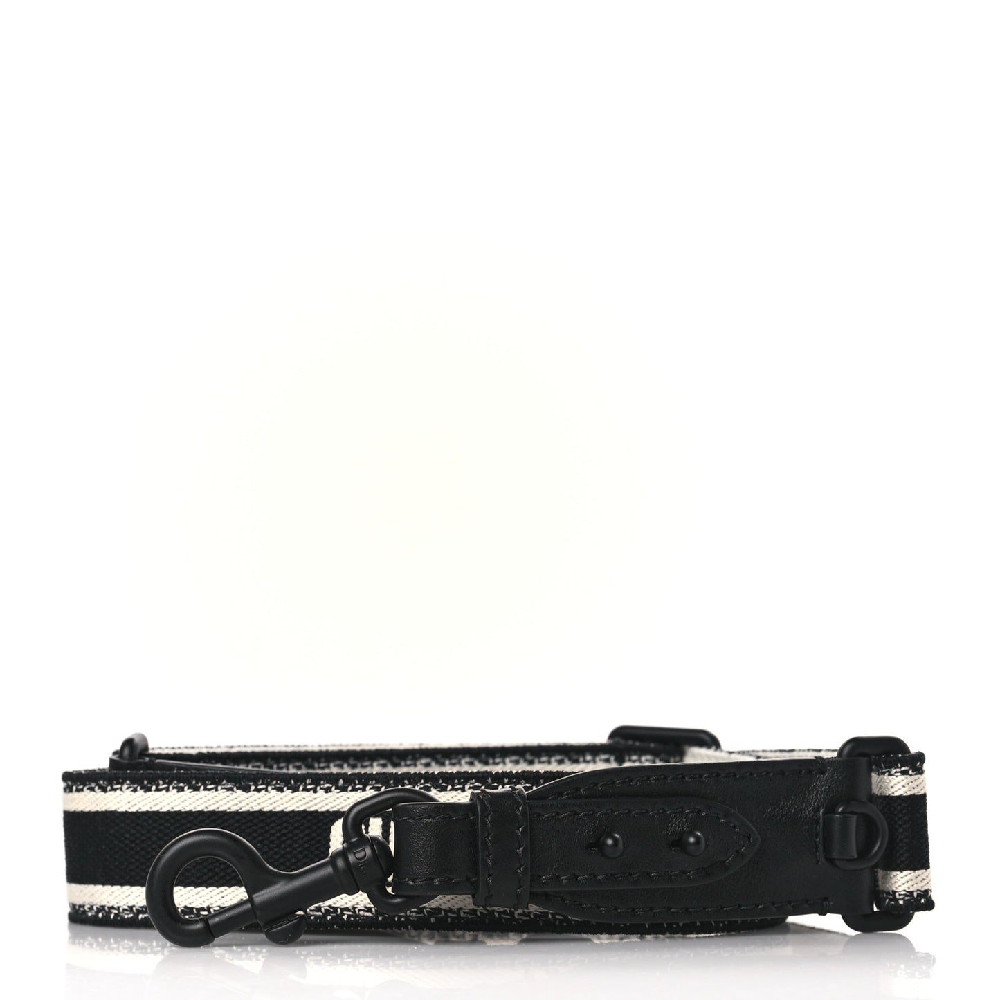 Canvas Embroidered Shoulder Strap Black Ultramatte