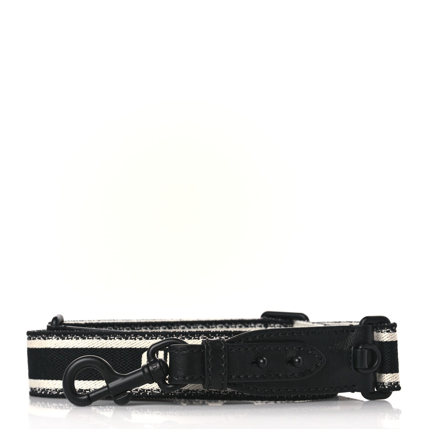 Christian Dior Canvas Embroidered Shoulder Strap Black Ultramatte 1 of 5