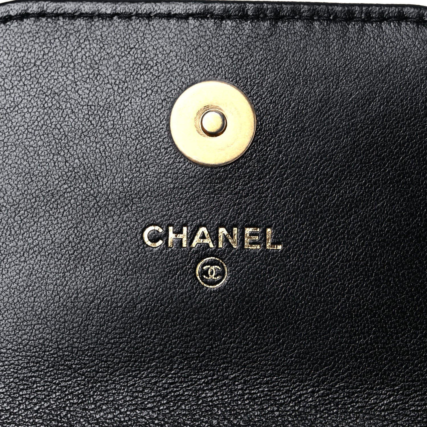 Chanel Lambskin Quilted Chanel 19 Phone Holder With Chain Black 6 of 11