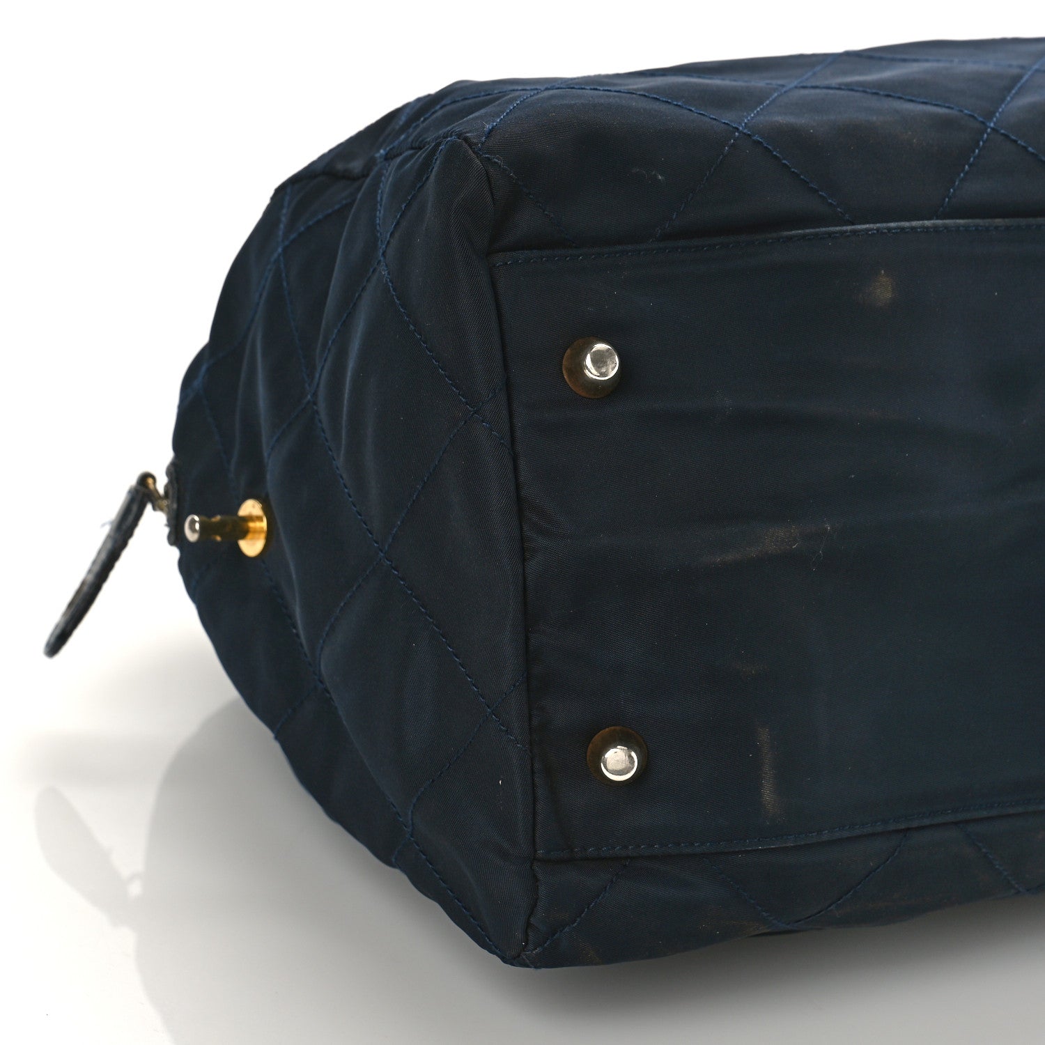 Prada Nylon Tessuto Impuntu Quilted Shoulder Bag Navy 7 of 11