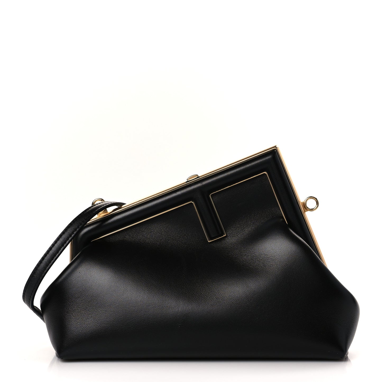 Shiny Nappa Small Fendi First Black