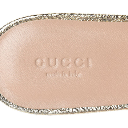 Gucci Galassia Womens GG Marmont Fringe Slippers 38.5 Platino 6 of 8