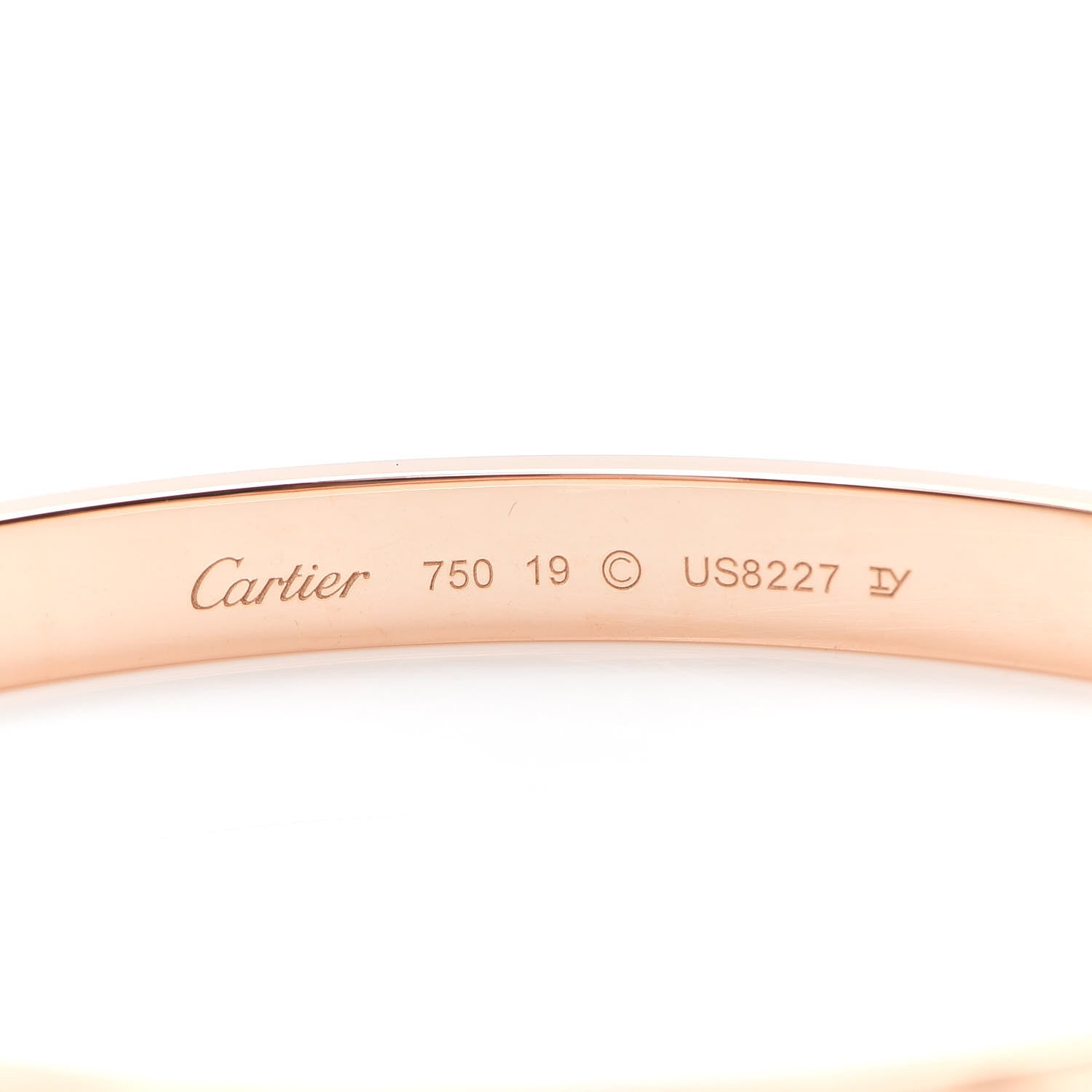 Cartier 18K Pink Gold LOVE Bracelet 19 5 of 7