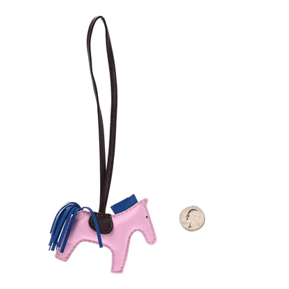 Hermes Milo Lambskin Grigri Rodeo Horse Bag Charm PM Mauve Sylvestre Bleu France Rouge Sellier 3 of 3