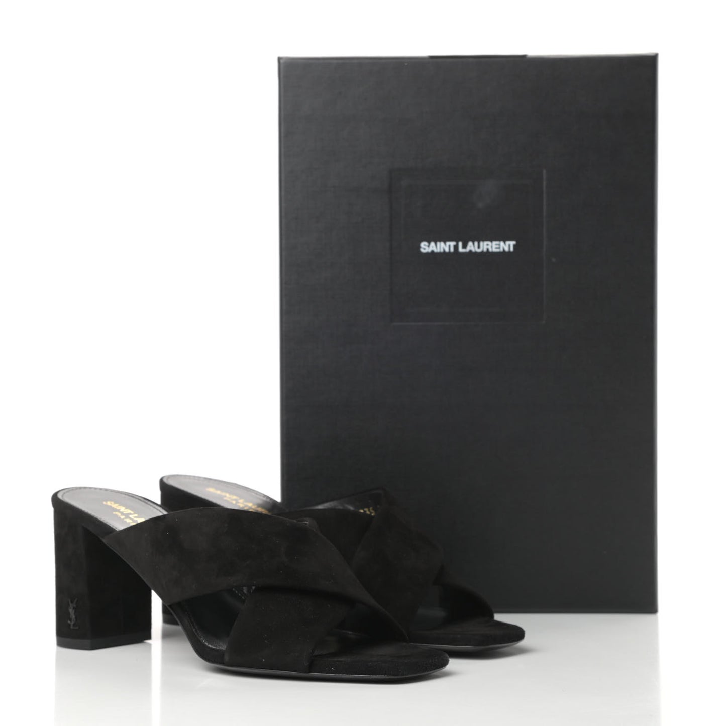 Suede LouLou 70 Mule Sandals 39 Black