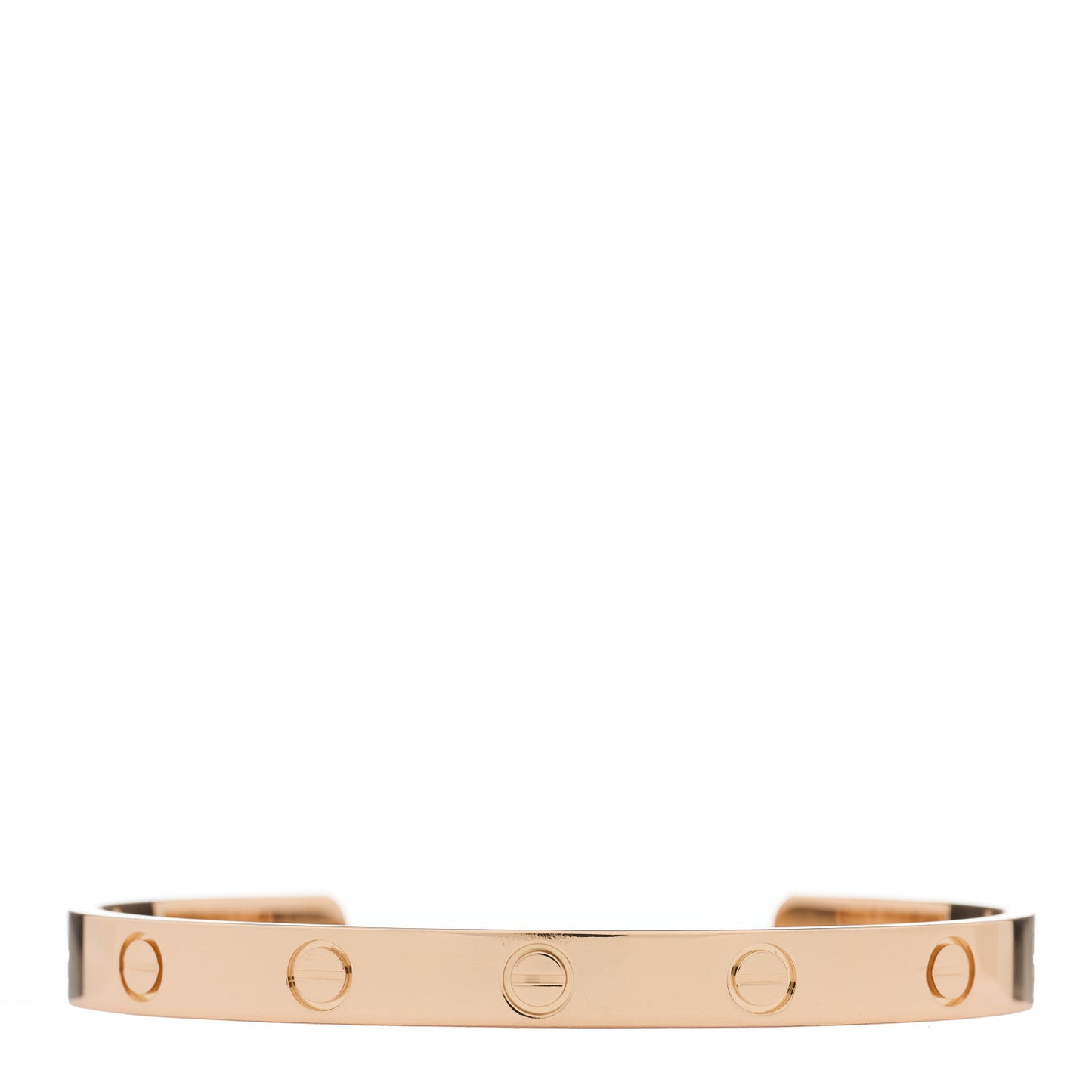 18K Pink Gold LOVE Cuff Bracelet 17