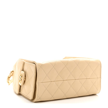 Chanel Caviar Quilted Mini Chanel 25 Handbag Beige 4 of 11