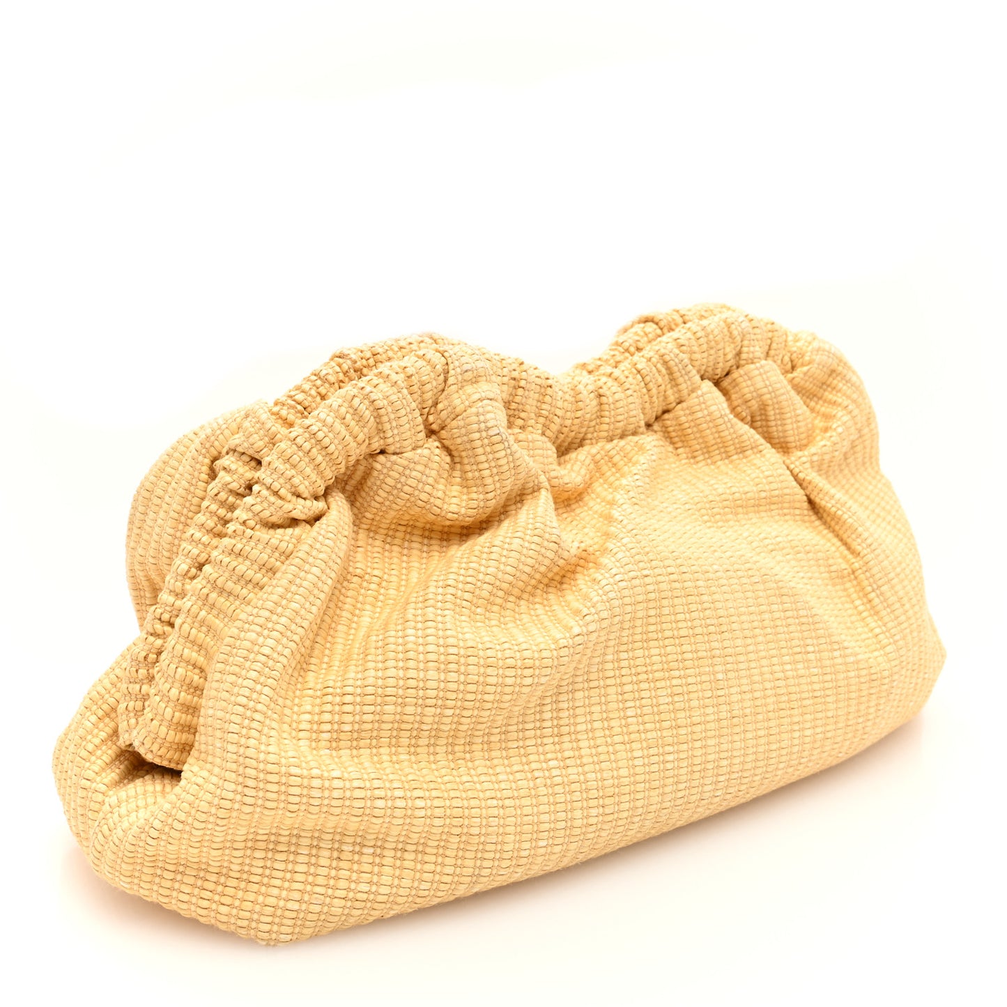 Woven Raffia Cloud Clutch Natural