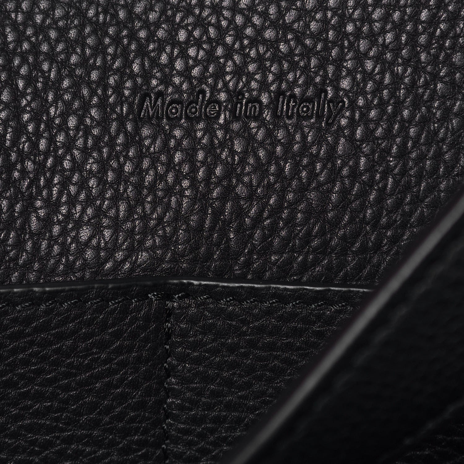 Celine Baby Grained Calfskin Medium Tri-Fold Bag Black 5 of 10