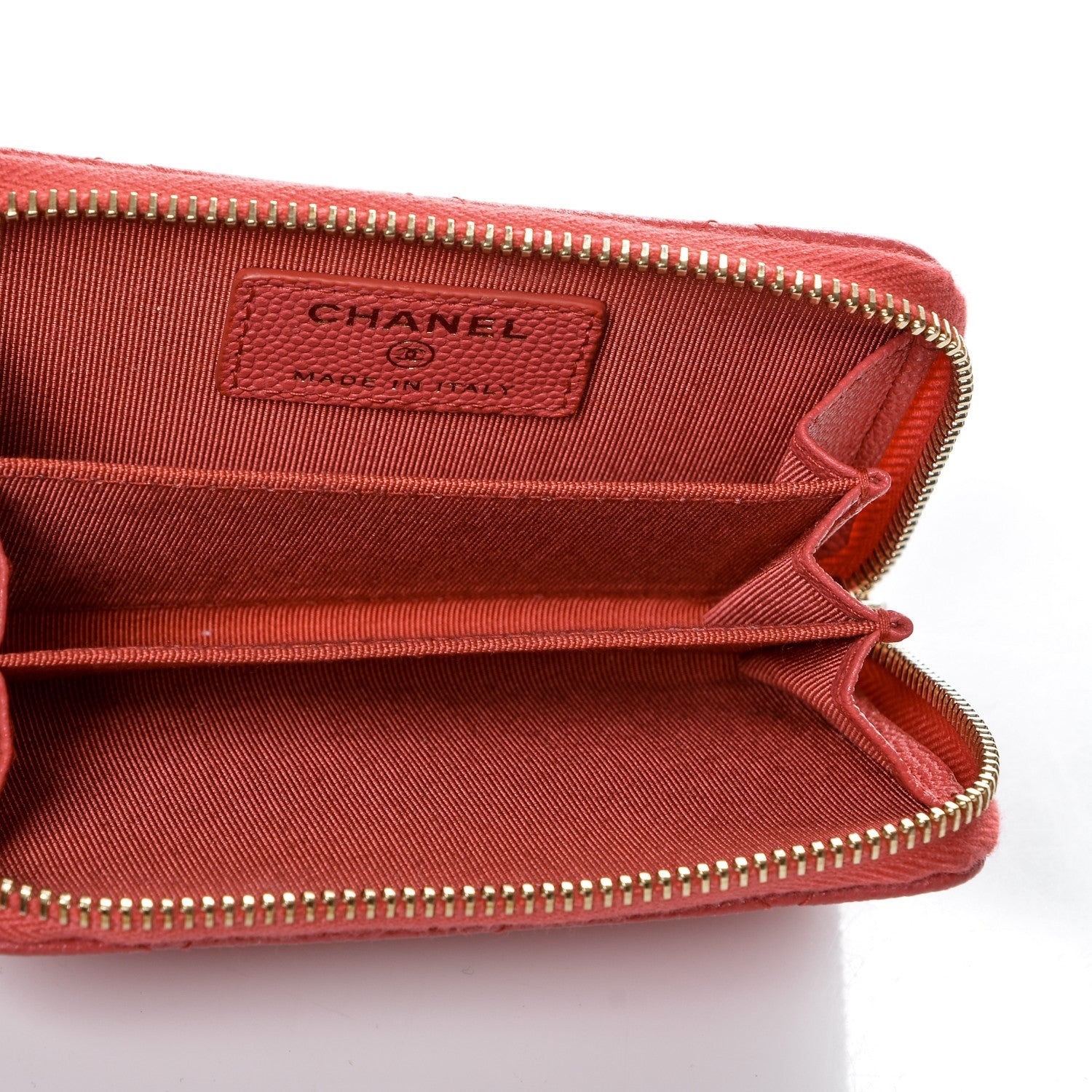 Chanel Caviar Quilted Zip Coin Purse Dark Pink 5 of 7
