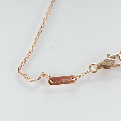 Van Cleef & Arpels 18K Rose Gold Carnelian Sweet Alhambra Heart Bracelet 5 of 7
