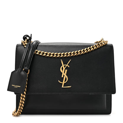 Saint Laurent Calfskin Medium Monogram Sunset Black 1 of 19