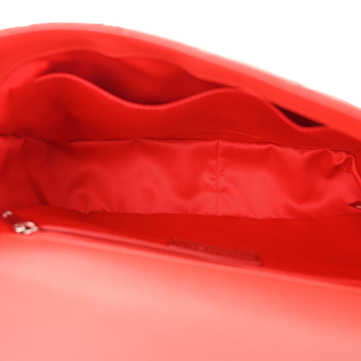 Lambskin Quilted Easy Carry Jumbo Flap Red