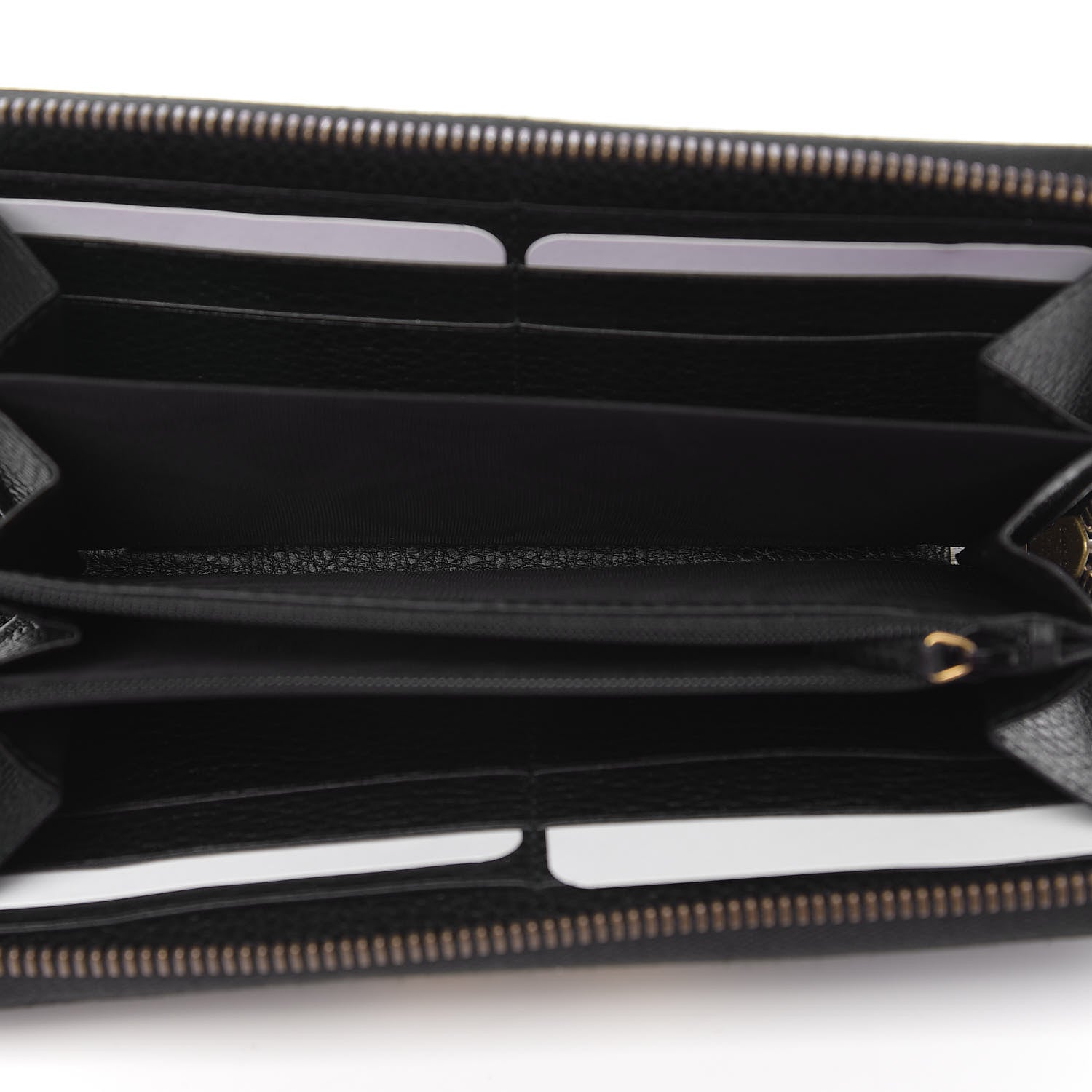 Gucci Calfskin Butterfly Zip Around Wallet Black 4 of 6