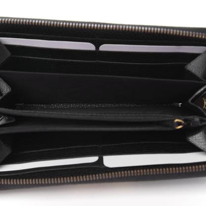 Gucci Calfskin Butterfly Zip Around Wallet Black 4 of 6