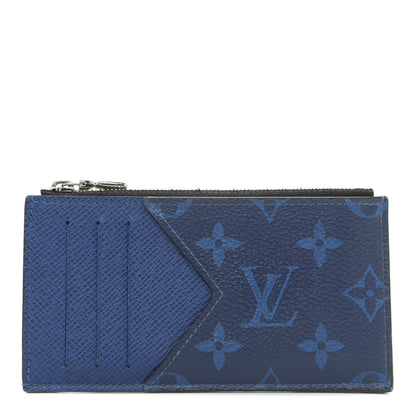 Louis Vuitton Monogram Taiga Coin Card Holder Cobalt 1 of 10