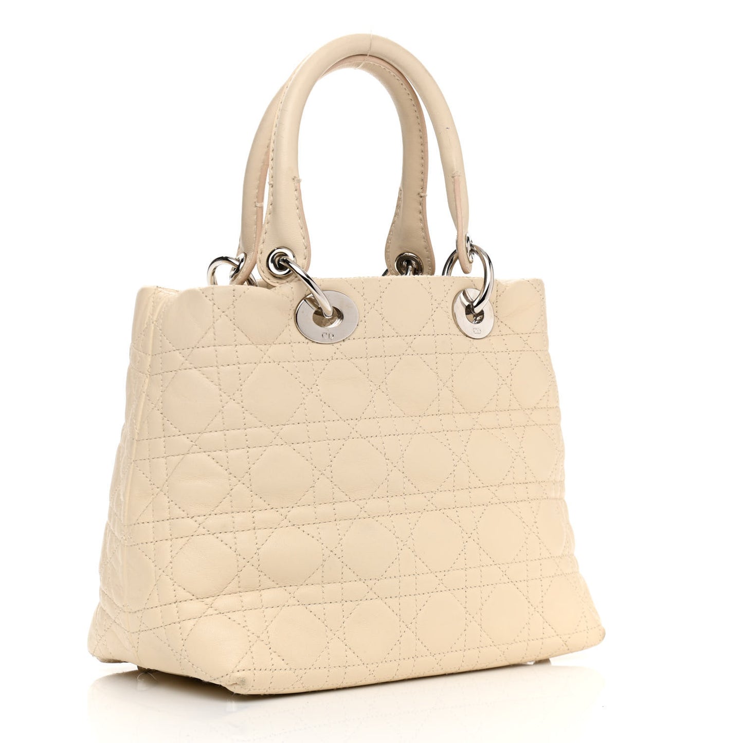 Lambskin Cannage Small Soft Lady Dior Beige