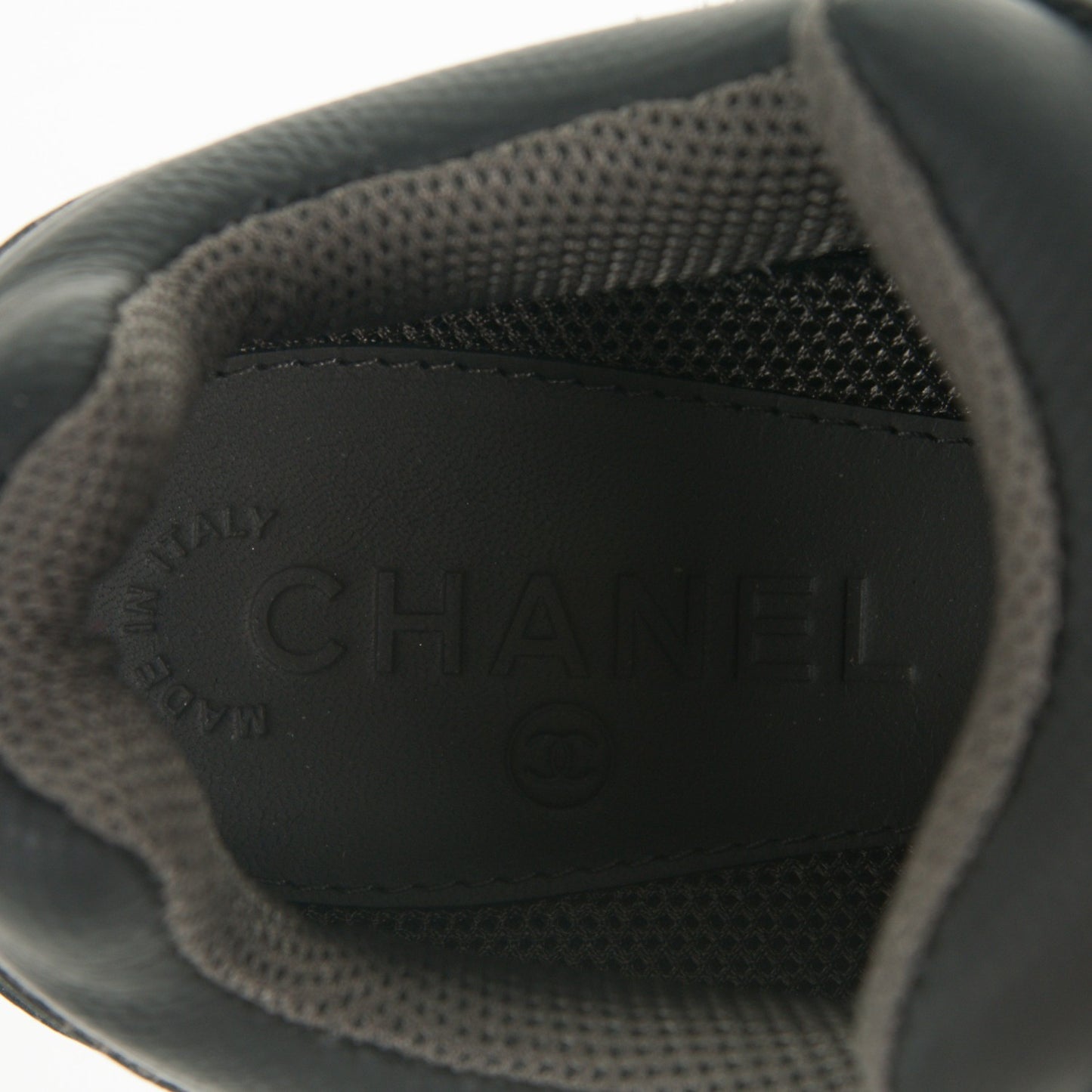 Suede Calfskin CC Sneakers 40 Black Gray
