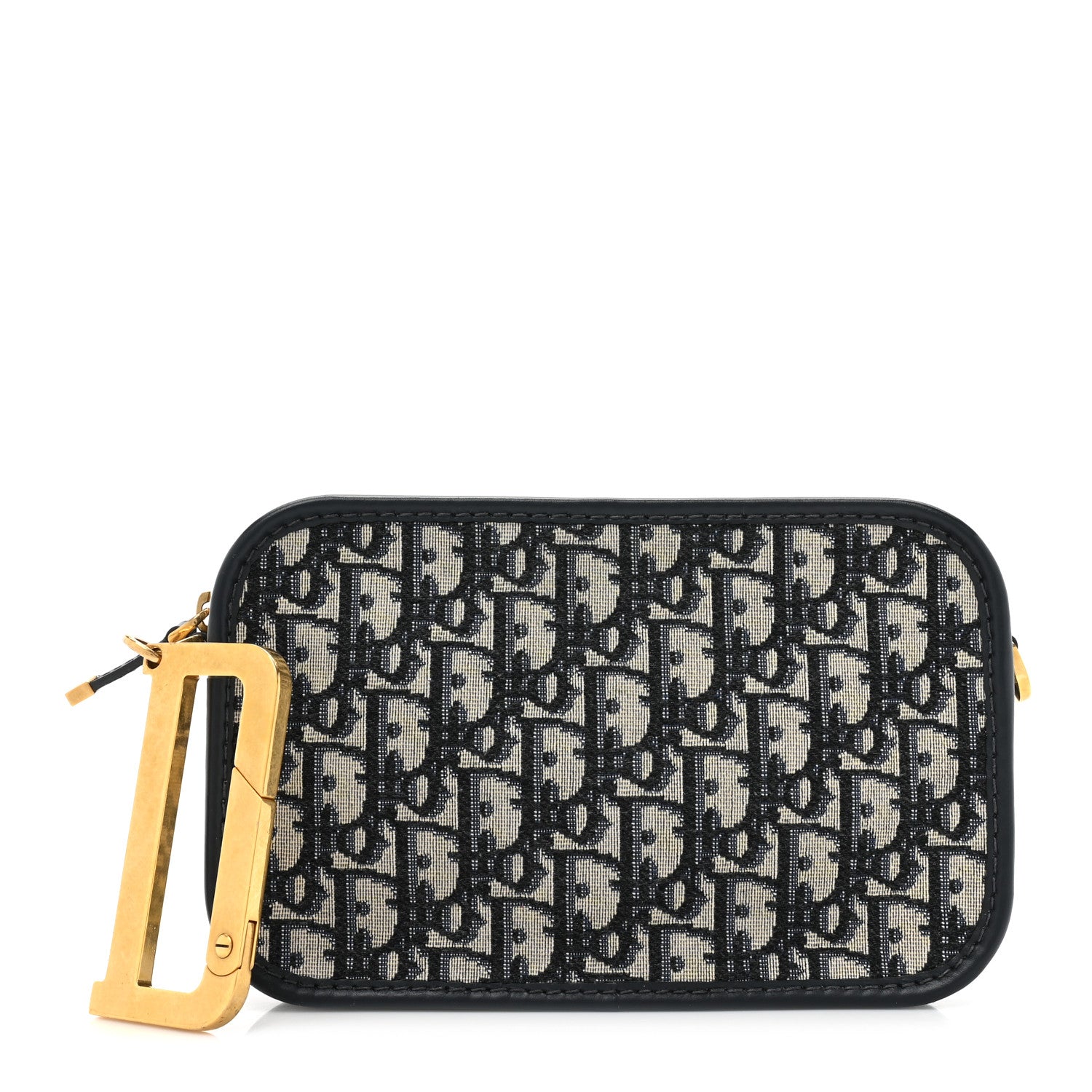 Christian Dior Oblique Diorquake Clutch Blue 1 of 10