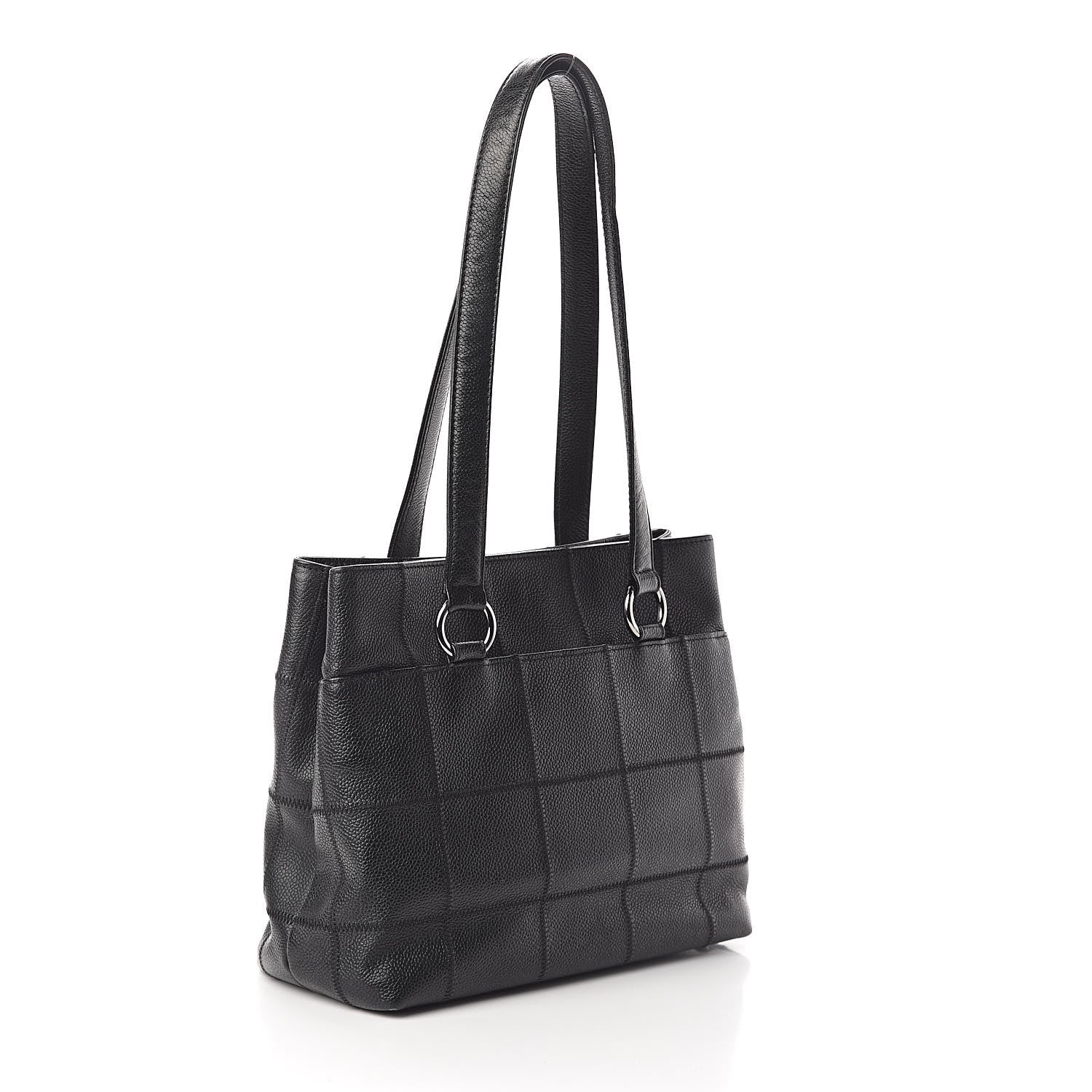 Chanel Caviar Square Stitched Tote Black 3 of 9