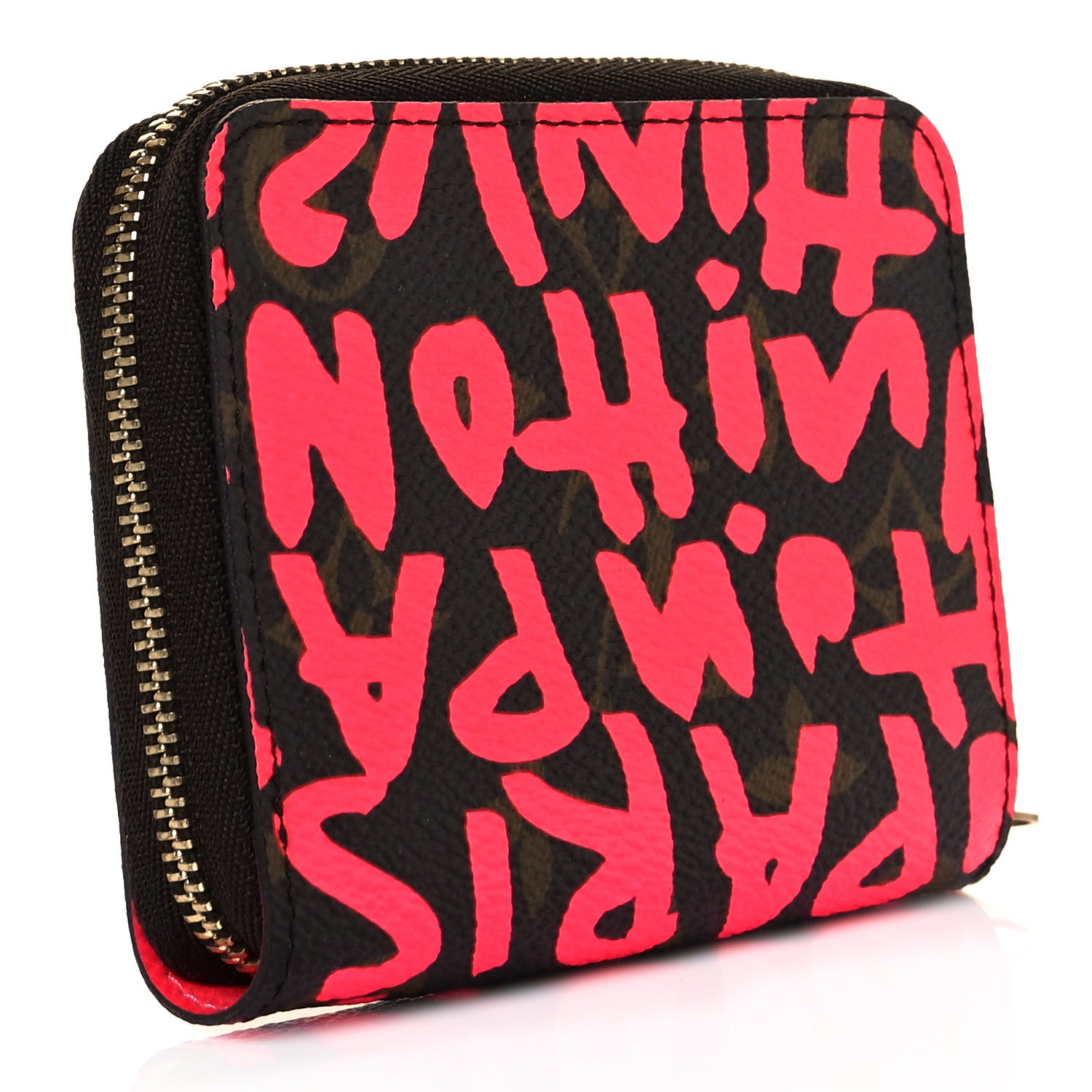 Louis Vuitton Monogram Graffiti Zippy Coin Purse Fuchsia 3 of 7