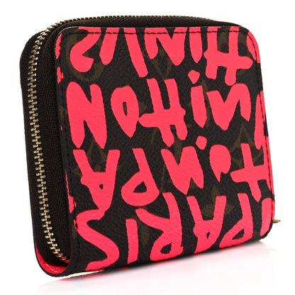 Louis Vuitton Monogram Graffiti Zippy Coin Purse Fuchsia 3 of 7