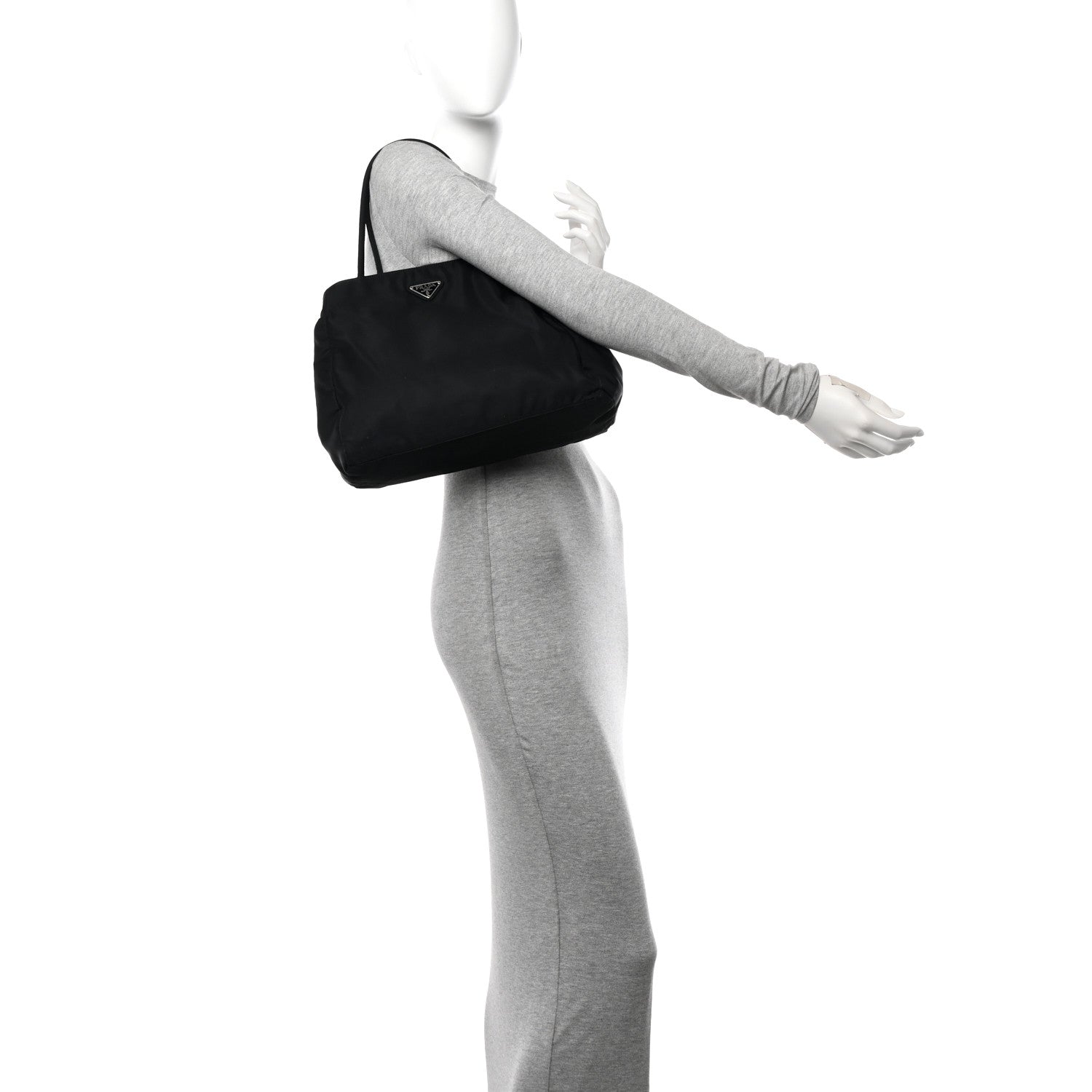 Prada Nylon Tessuto Shopping Tote Black 2 of 9