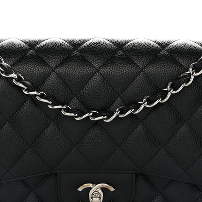 Chanel Caviar Quilted Jumbo Double Flap Black 8 of 11