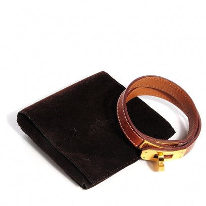Hermes Natural Barenia Kelly Double Tour Bracelet Medium 5 of 8