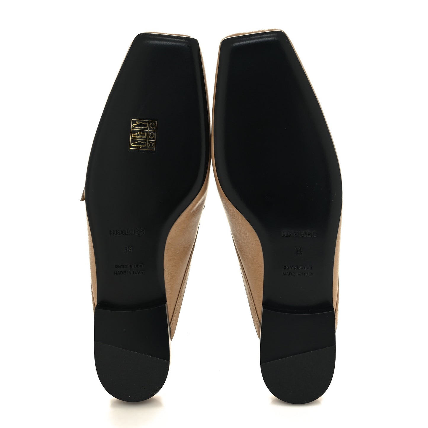 Goatskin Groupie Mules 39 Beige Argile