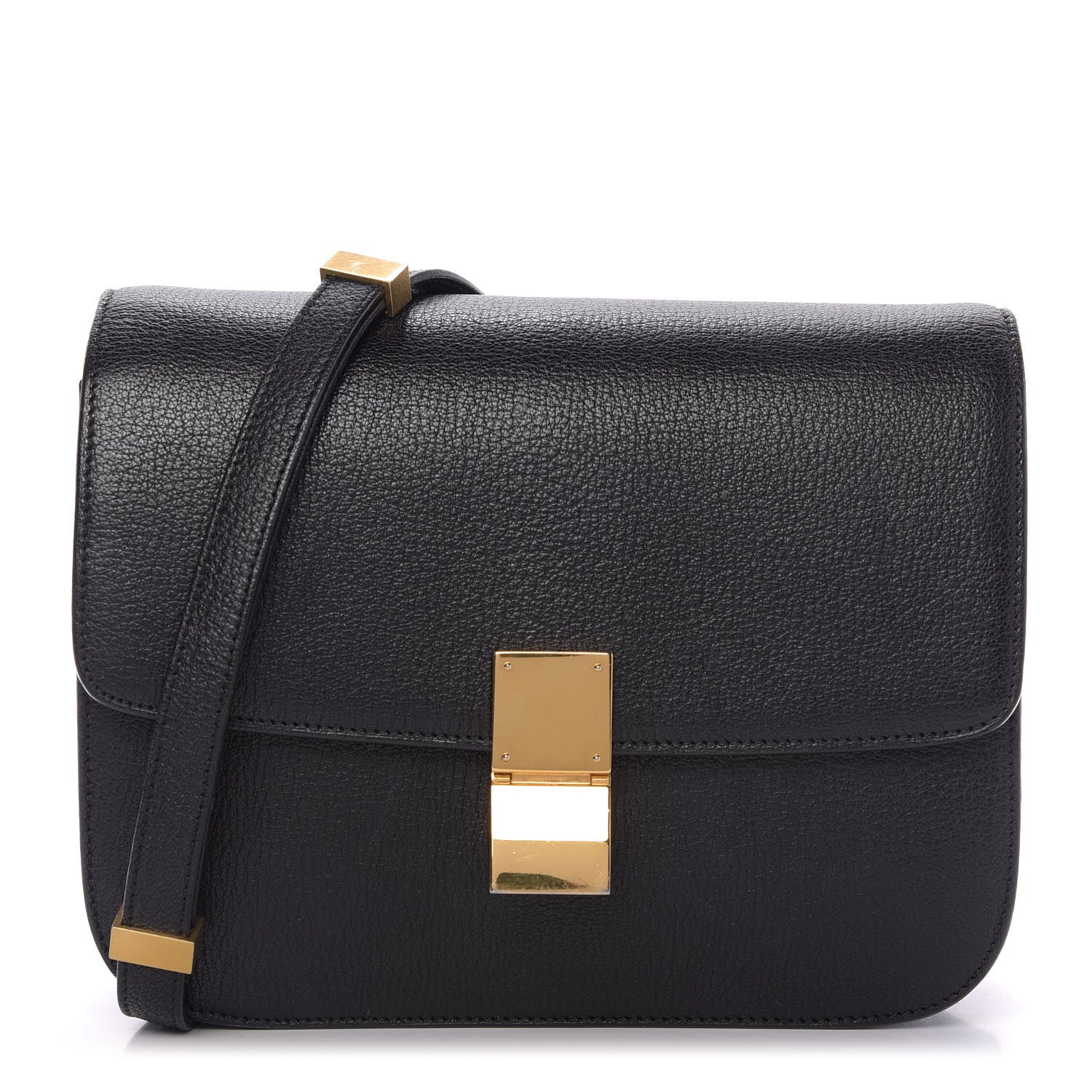 Celine Goatskin Medium Classic Box Flap Bag Black 1 of 9