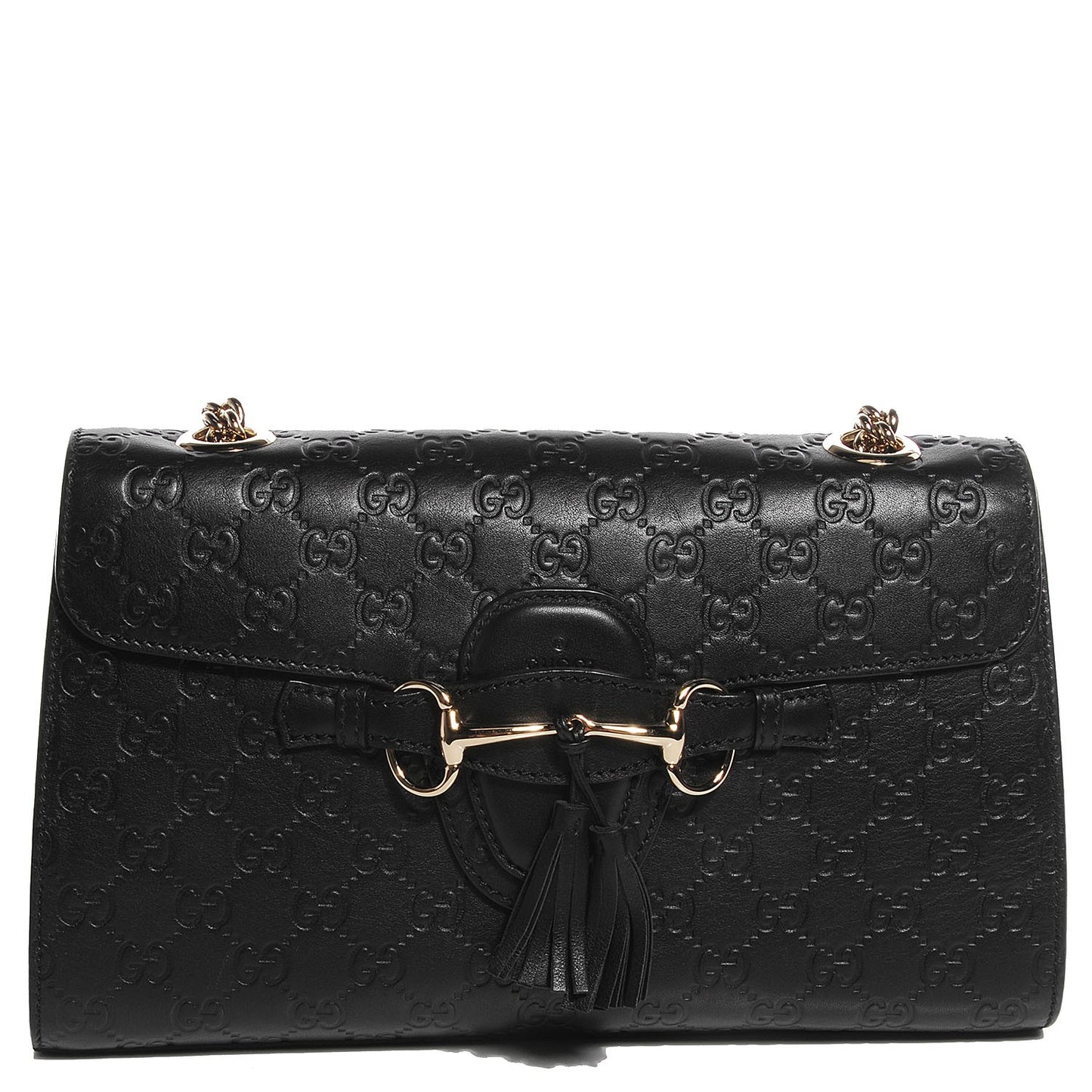 Guccissima Medium Emily Chain Shoulder Bag Black