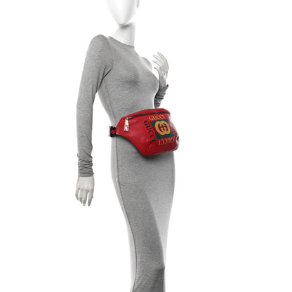 Gucci Grained Calfskin Logo Belt Bag Hibiscus Red 2 of 11