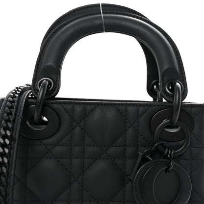 Christian Dior Ultra Matte Calfskin Cannage Mini Lady Dior Black 7 of 9