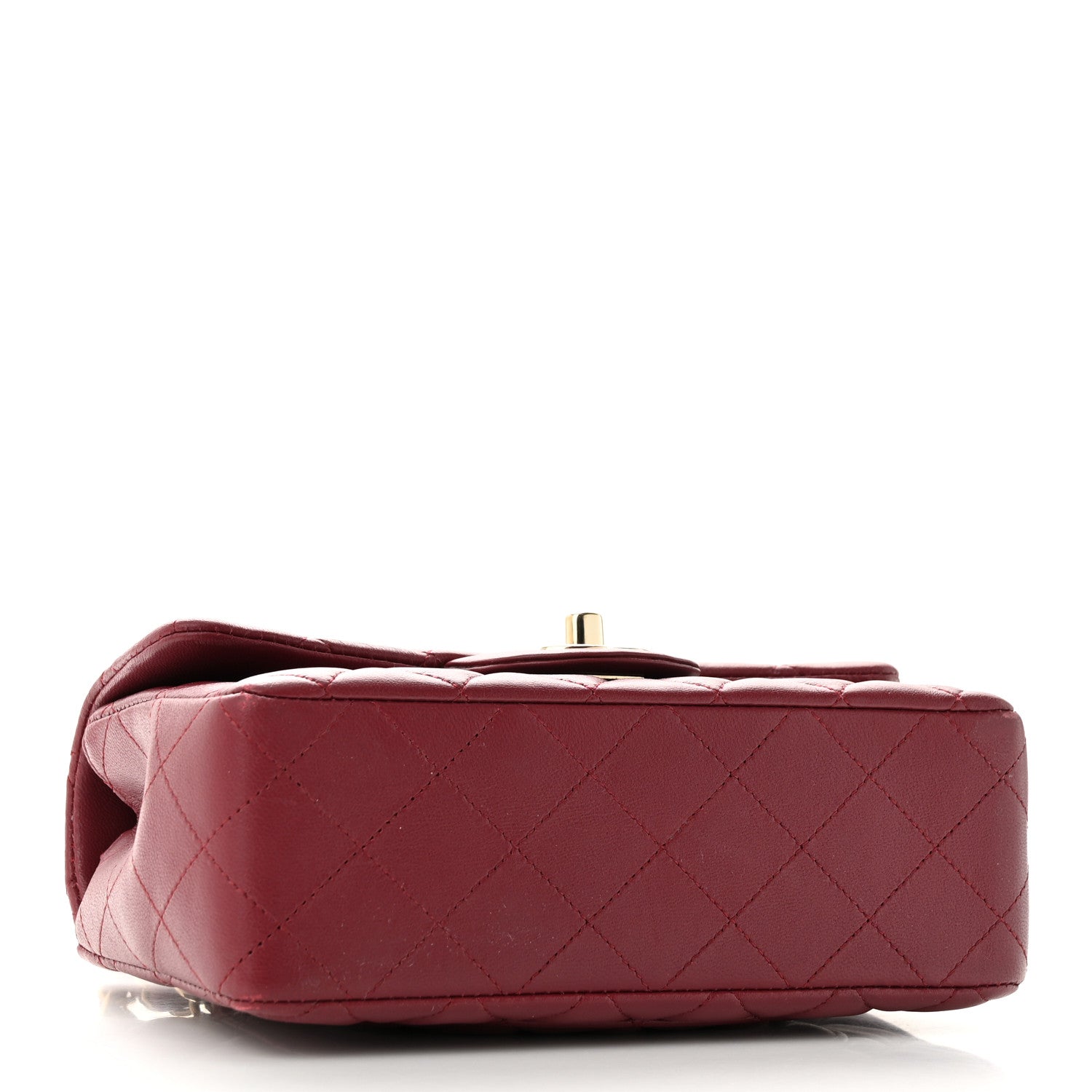 Chanel Lambskin Quilted Mini Rectangular Flap Burgundy 4 of 12