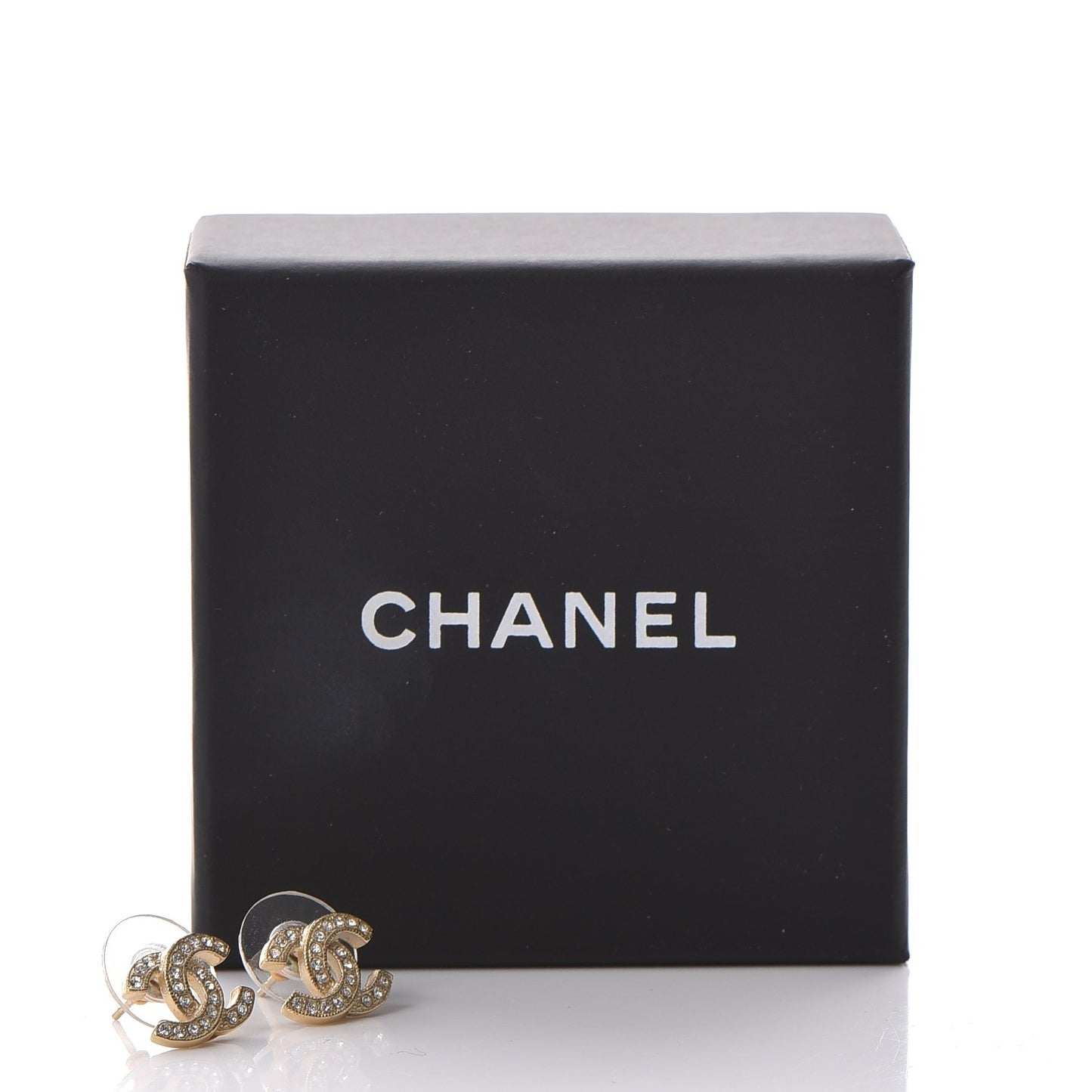 Crystal CC Earrings Gold