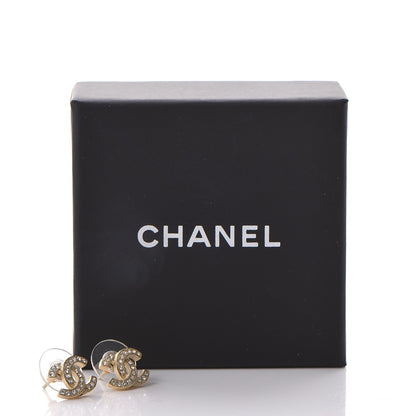 Chanel Crystal CC Earrings Gold 6 of 6