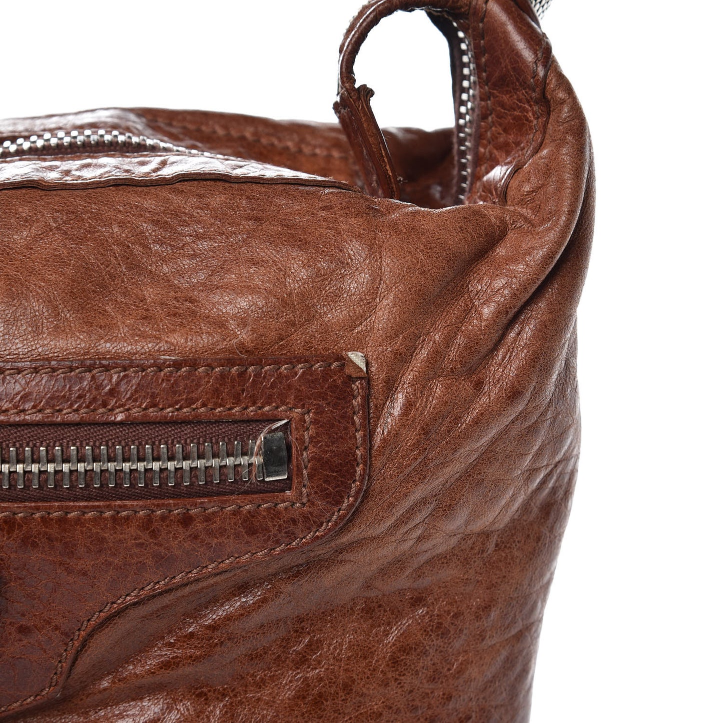 Agneau Giant 21 Silver Hardware Day Hobo Sienna
