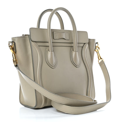 Celine Smooth Calfskin Nano Luggage Mastic 2 of 5