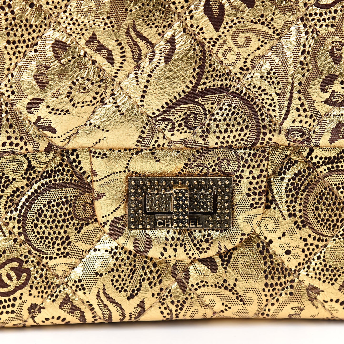 Buffalo Hand Painted Lace 2.55 Reissue 226 Flap Gold