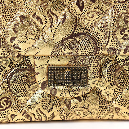 Chanel Buffalo Hand Painted Lace 2.55 Reissue 226 Flap Gold 11 of 12